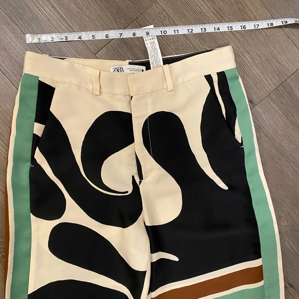 Zara Printed Wide Leg Trousers - Picture 6 of 9